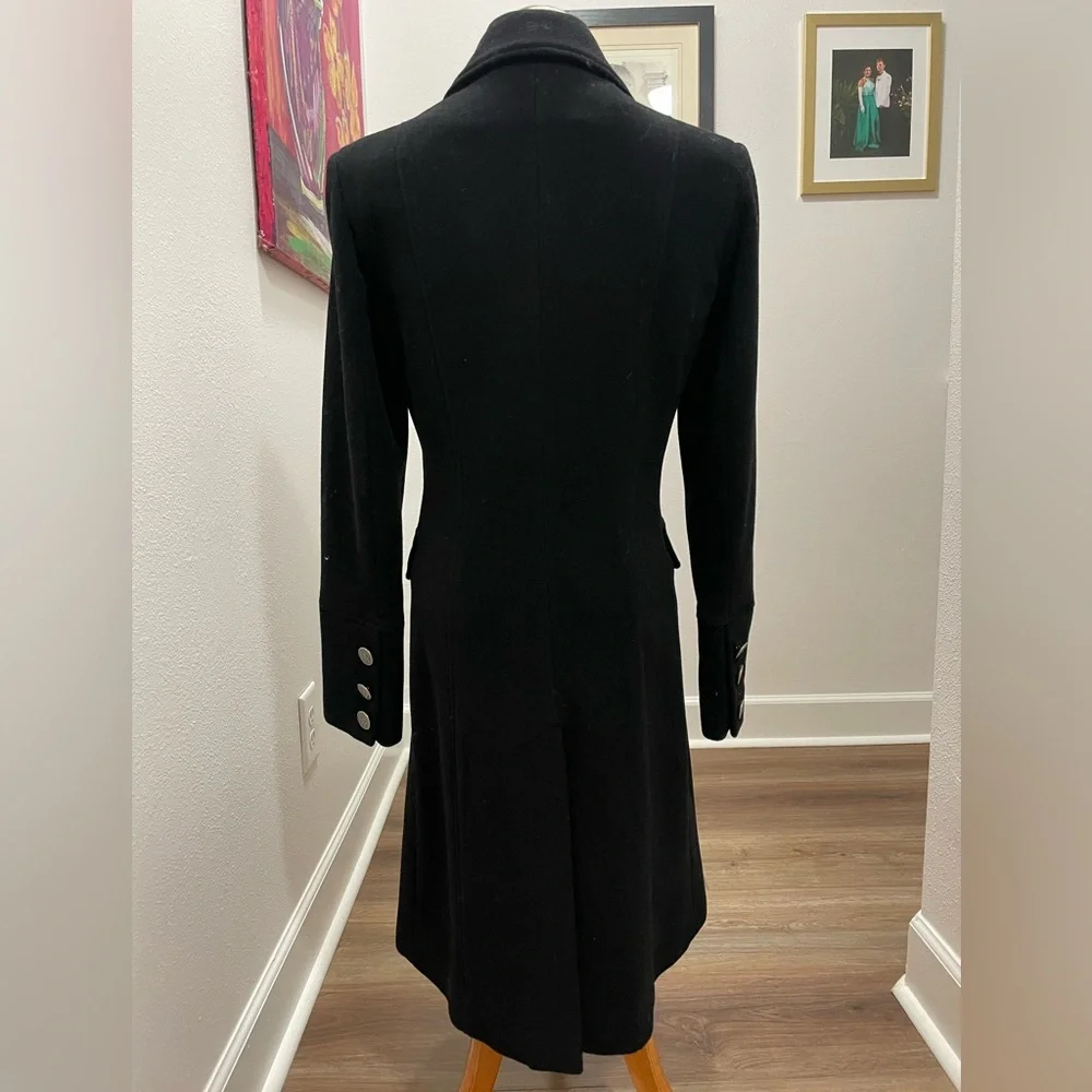 Long Line Wool Pea Coat - Picture 4 of 10